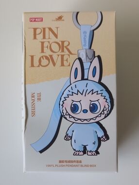 POP MART Pin For Love Vinyl Plush Pendant - Blue Bunny Monster